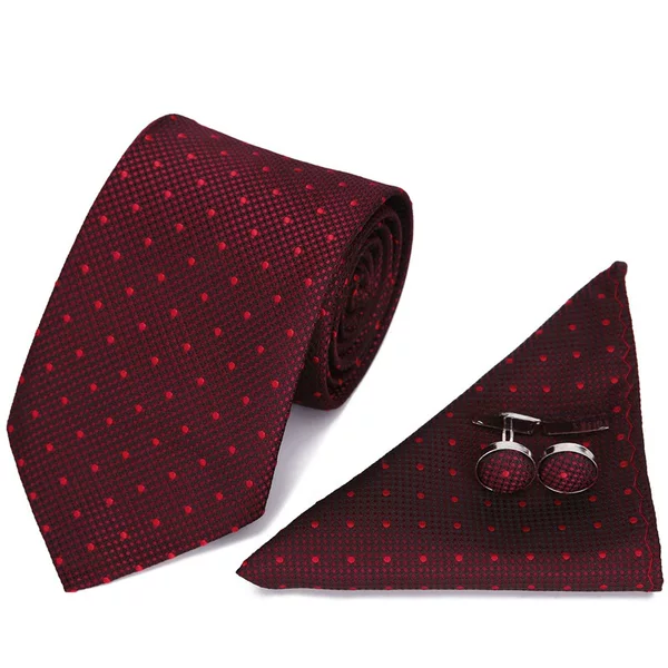 AliExpress EBAY 7.5cm business tie men's tie set wedding polyester tie gift box manufacturers
