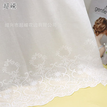 春夏款全棉镂空绣花面料洛丽塔公主裙吊带衫连衣裙双边定位绣花布