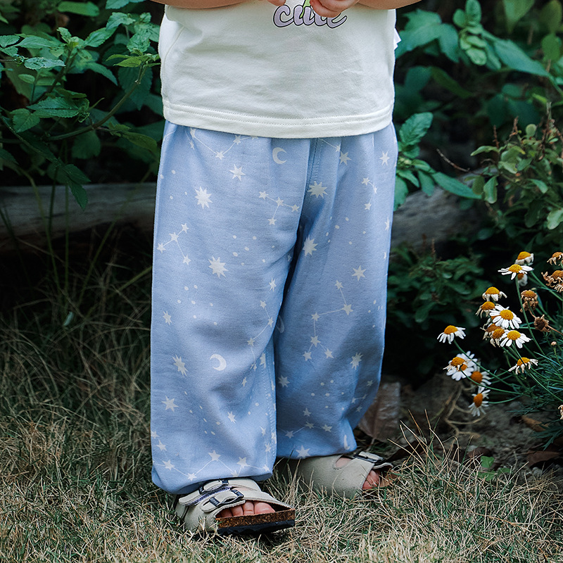 muaqiaqia Boys and Girls Summer Thin Pants Baby Anti-mosquito Pants Gauze Breathable 2025 New Casual Pants
