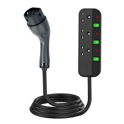 Adapter for Electric Vehicle: Elektrikli avtomobil şarj stansiyaları - european-standard-export-model-3mbritish-version3-position-power-strip