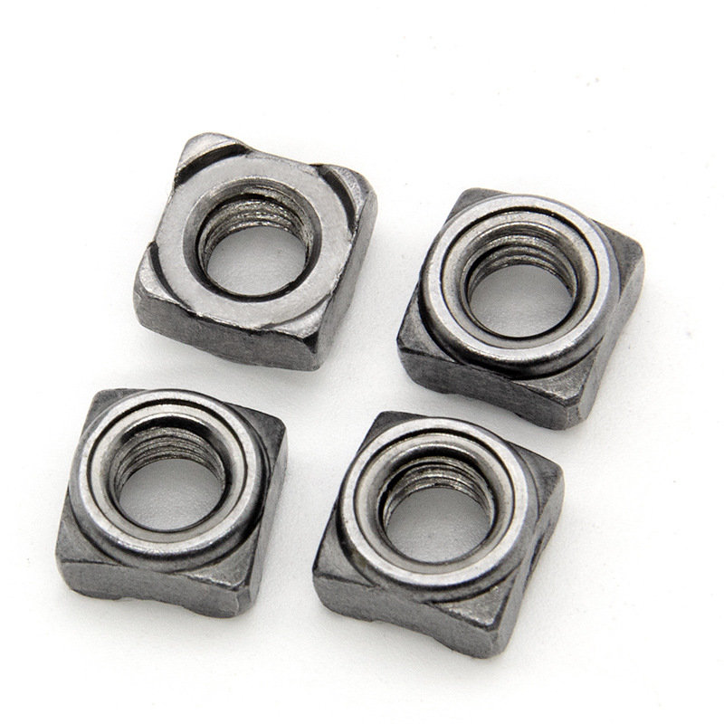 GB13680四方焊接螺母/四角点焊螺帽/四脚母M4M5M6M8M10M12M14M16