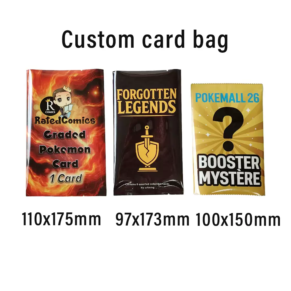 定制游戏卡片盲盒包装热封袋复合包装铝箔袋带易斯口