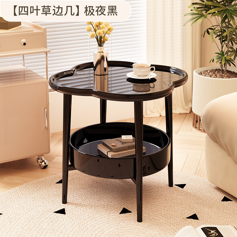 BJ014903 [네잎클로버 사이드테이블] 라이트 럭셔리 블랙 50*50*50