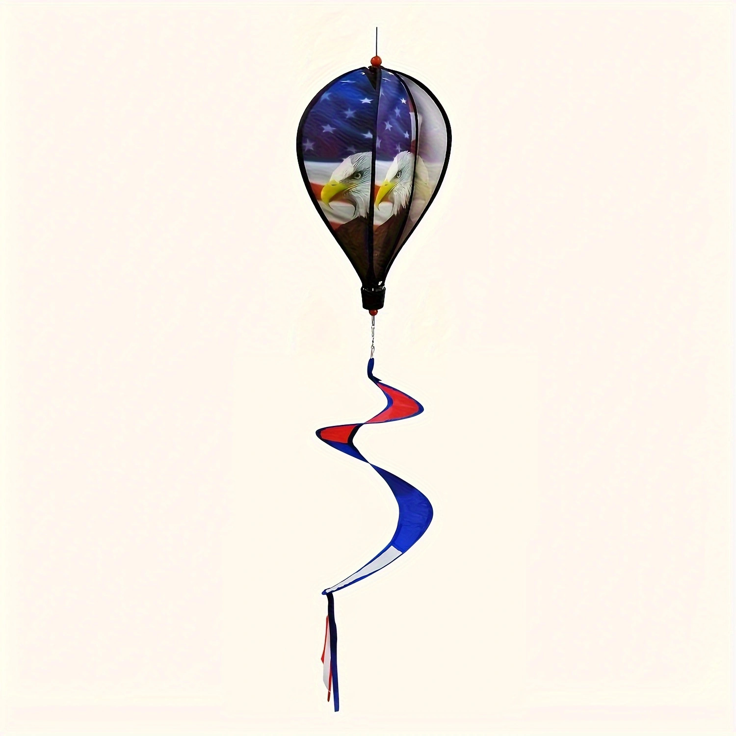 Suministro directo de fábrica en stock patriótico globo de aire caliente viento SPINNER jardín decoración molino de viento bandera americana colgando Flor al aire libre