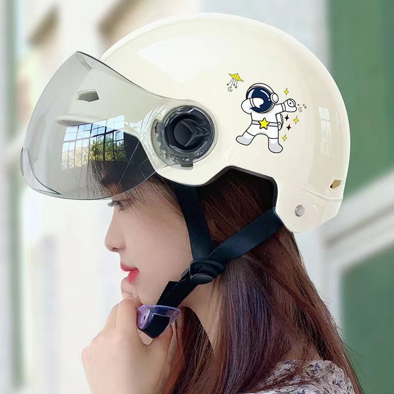 3C头盔电动电瓶车夏季男女成人四季通用款太空哈雷半盔防晒安全帽
