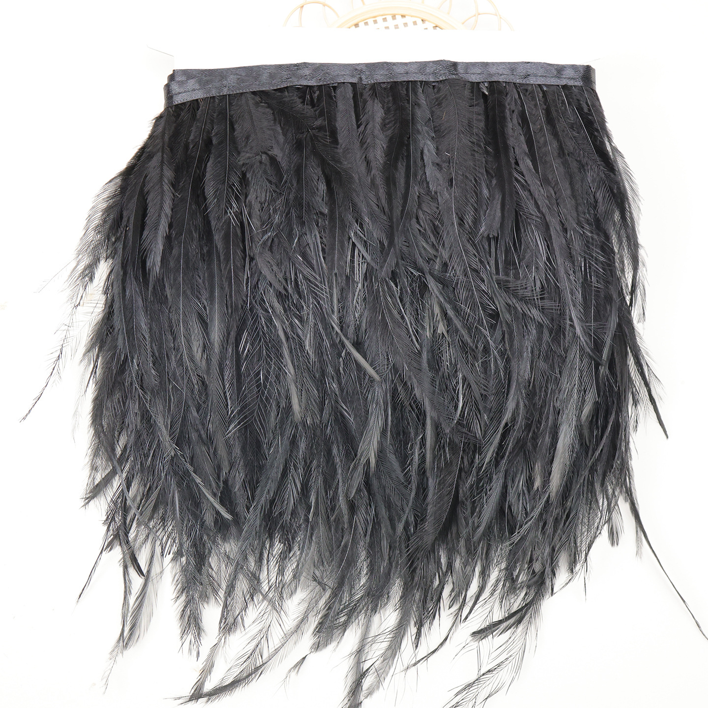 Plumas negras al por mayor diy materiales hechos a mano bolsas accesorios accesorios para niños jardín de infantes creativo curso de arte