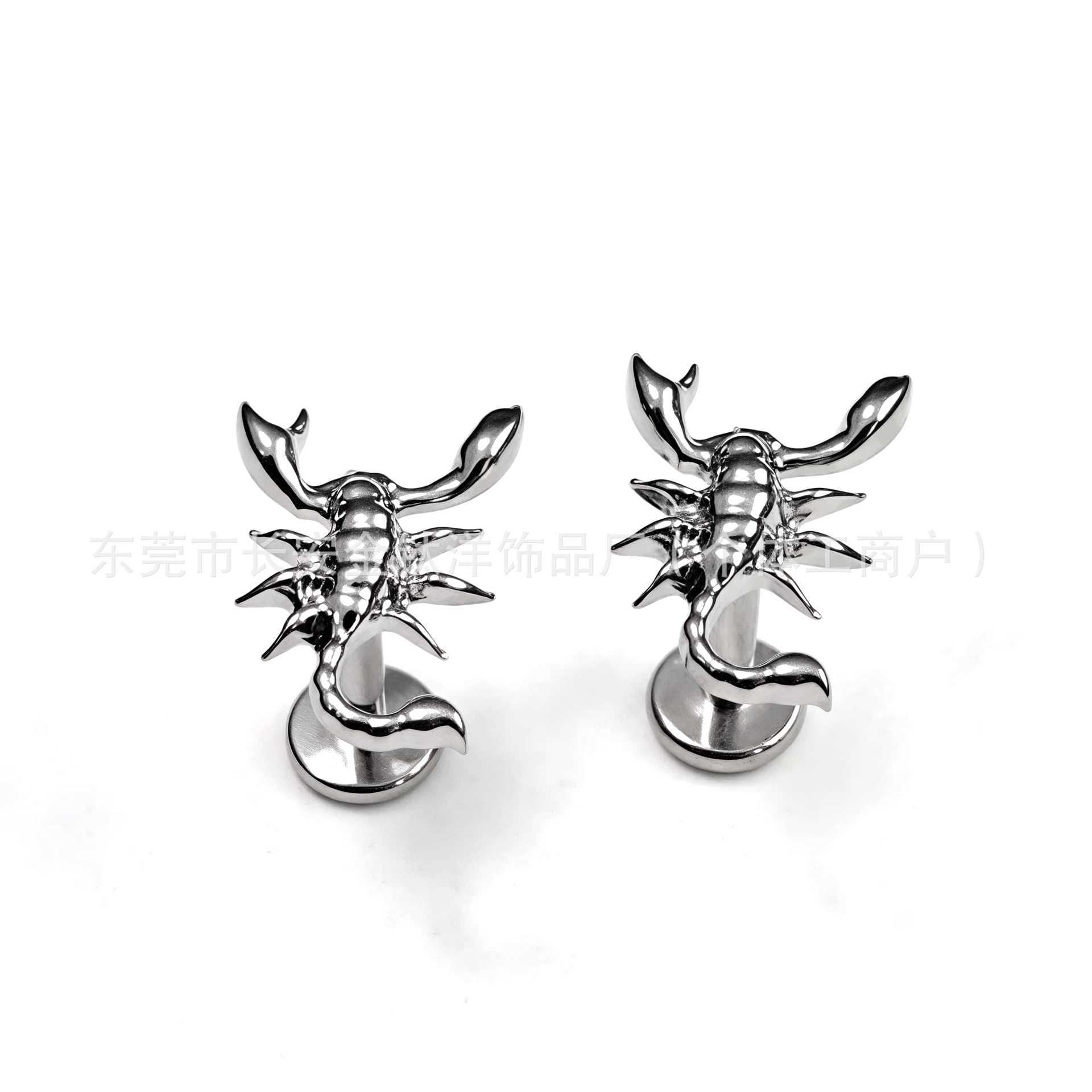 F136 Titanium Glossy Scorpion Earrings Nose Nail Ear Bone Nail Lip Nail G23 Titanium Alloy Body Piercing Jewelry Wholesale detail image 7