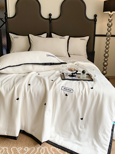 Class a Tencel Summer Cool Quilt Four-Piece Set Summer Ice Silk Air-Conditioned Quilt Spring & Fall Thin Quilt Summer Single and Double