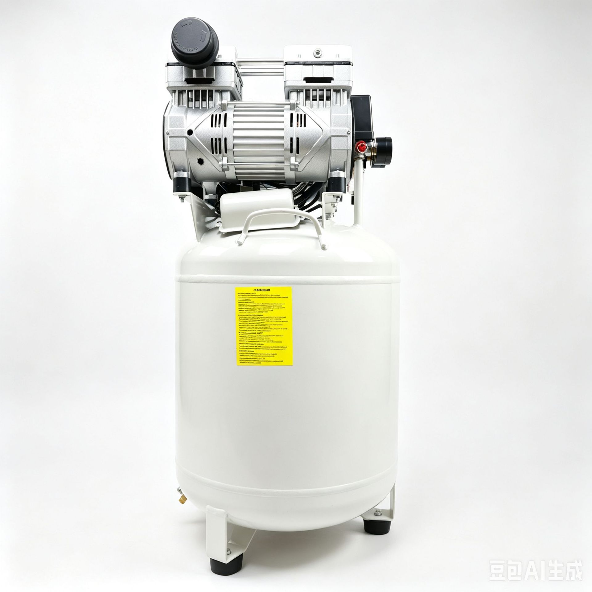 TUGPT Vertical 60L Small Oil-Free Air Compressor for Dental Laboratory, Woodworking, Packaging, Mobile Air Compressor