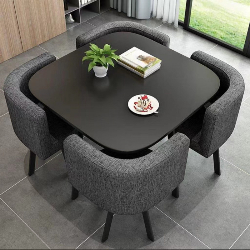 Mesa de negociación cuadrada simple, mesa de negociación, sala de estar, mesa de reunión, recepción casual, mesa redonda