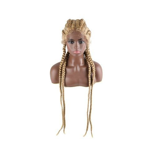 Europa y los Estados Unidos comercio electrónico transfronterizo Amazon frente encaje cuatro trenzas grandes trenzas europeas y los Estados Unidos pelucas negras en stock 0033