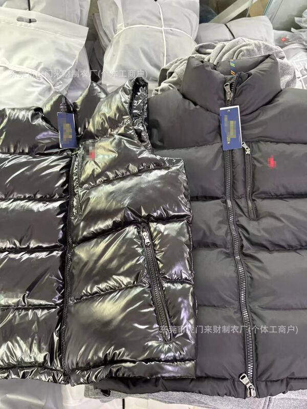 跨境RL小马刺绣羽绒棉服秋冬季立领百搭马甲男女情侣背心外套休闲|undefined