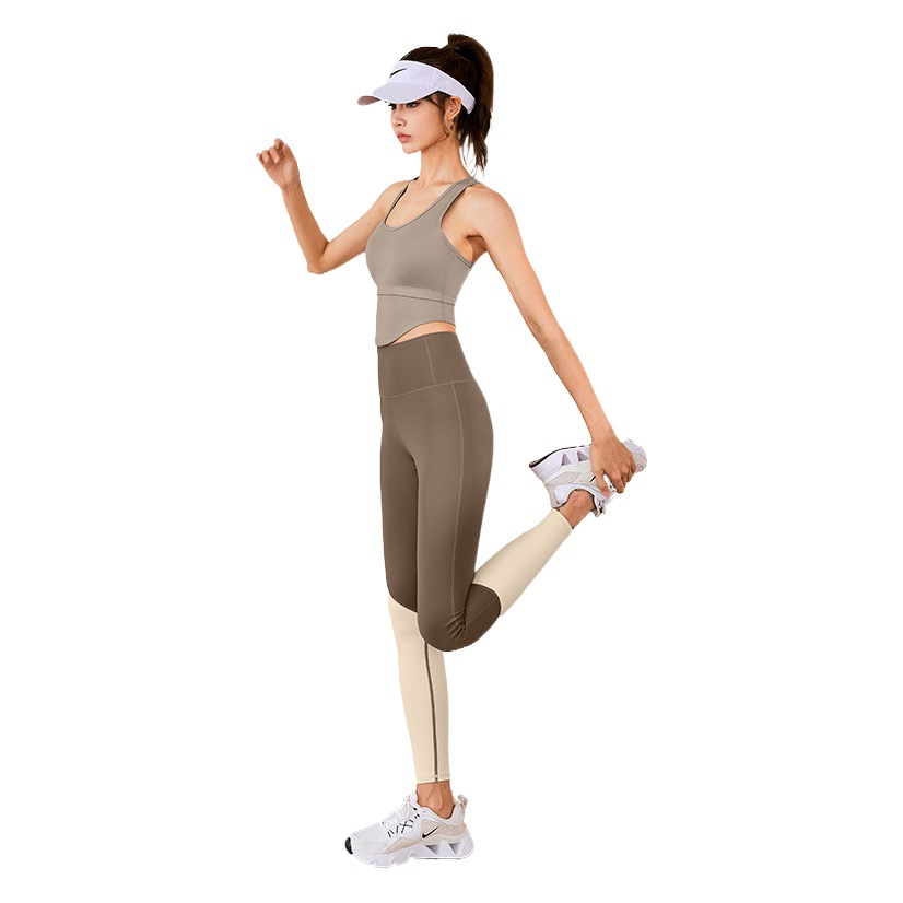 Juyitang sujetador deportivo a prueba de golpes de alta intensidad chaleco superior de yoga en forma de U para mujer