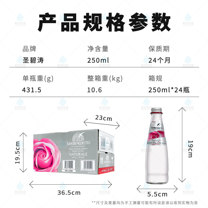 イタリア輸入 サンビタオ 飲料用天然水 250ml×24本 ホテル・会所・バー向け飲料水 卸売