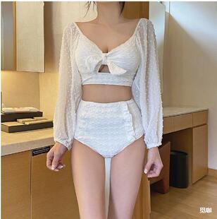 Swimsuit for Women 2020 New Korean Ins Fairy Style Hot Spring Conservative Split Bikini Slimming Look Belly-Covering Swimsuit