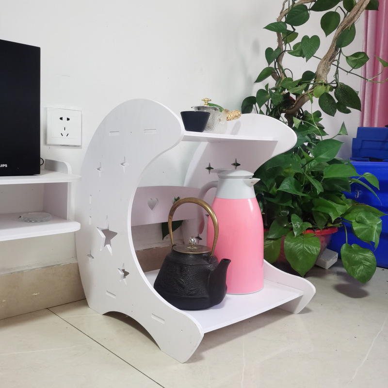 Moon-Shaped Storage Rack Bedside Cabinet Simple Bedroom Bedside Storage Rack Multi-Functional Storage Moon-Shaped Storage Rack Bedside Cabinet Simple Bedroom Bedside Storage Rack Multi-Functional Storage
