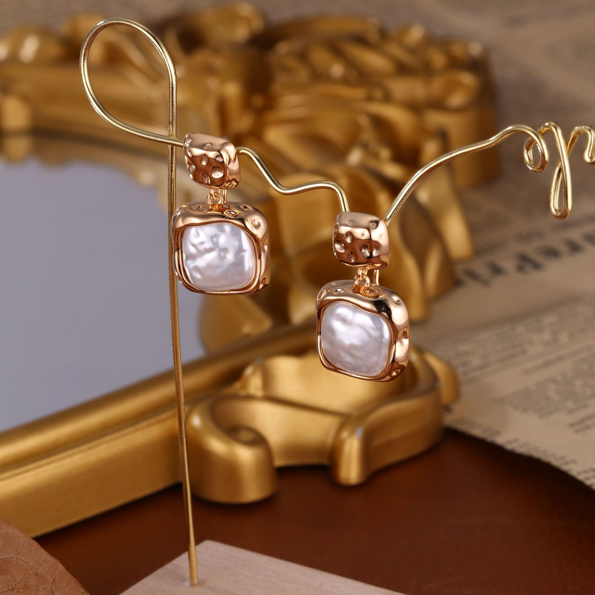 Classic fashion S925 Baroque Pearl earrings Hook natural fresh water pearl earrings with all shaped pearl earrings