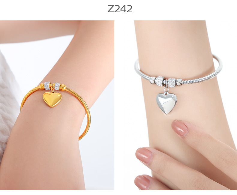Pendant Bracelet Set Magnetic Attraction Titanium Steel Bangles_voghion.com