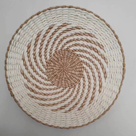 Nordic ins porche paja casa de familia hecha a mano heno ratán decoración de pared colgante decoración de pared pared pared pintura de pared