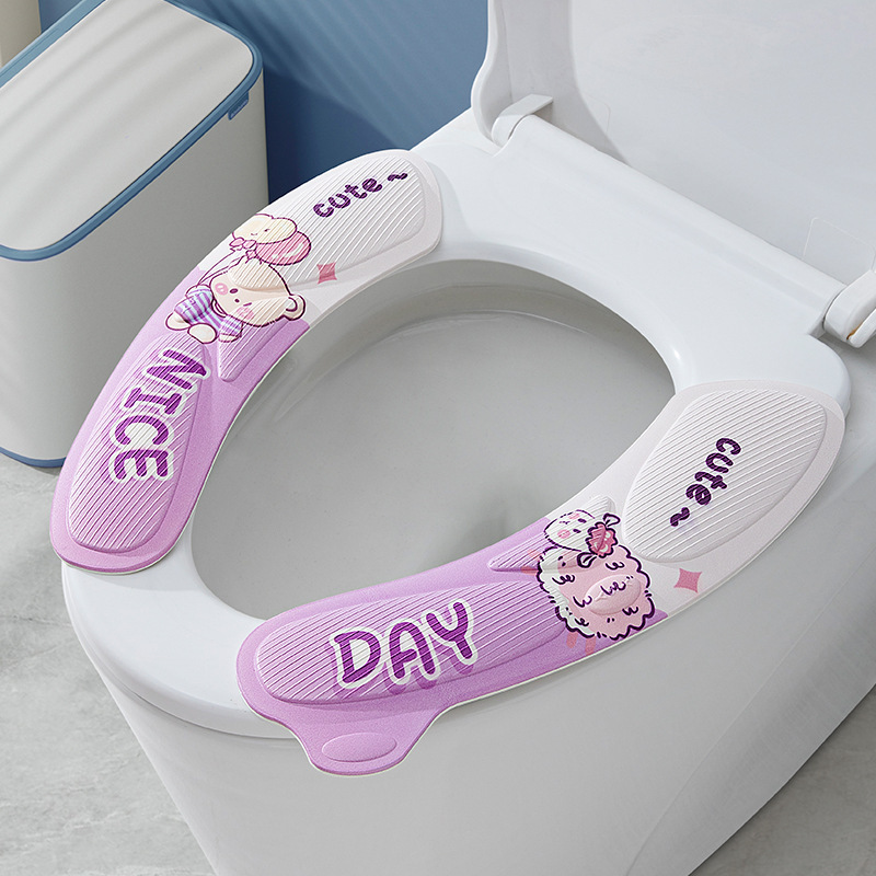 トイレマット トイレシート 浴室用 四季通用 トイレリング 冬用 厚手 洗えるマット 防水 滑り止め|undefined