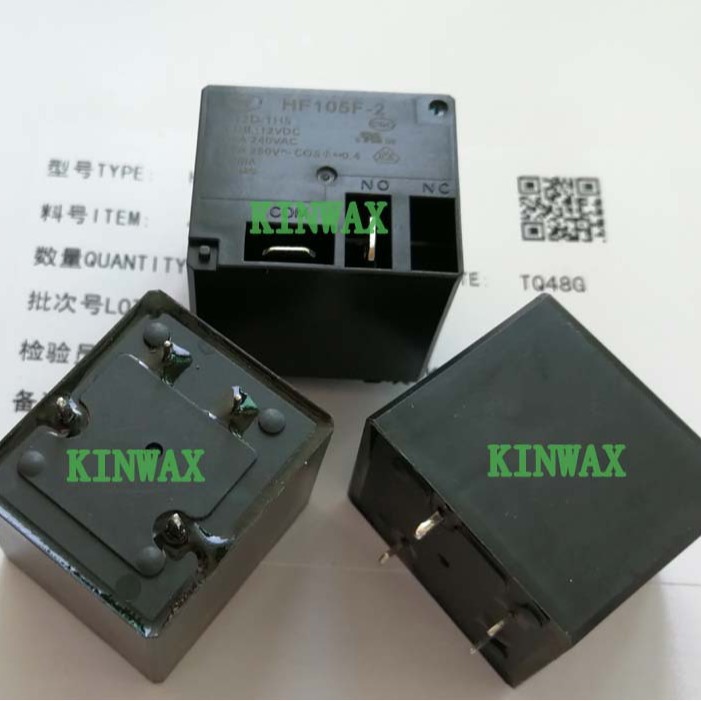 HF105F-2/220A-1D 继电器一组常闭4脚30A240VAC线圈电压