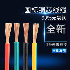 国标RV纯铜电子线0.3-4平方无氧铜芯焊接电线 机械设备连接线