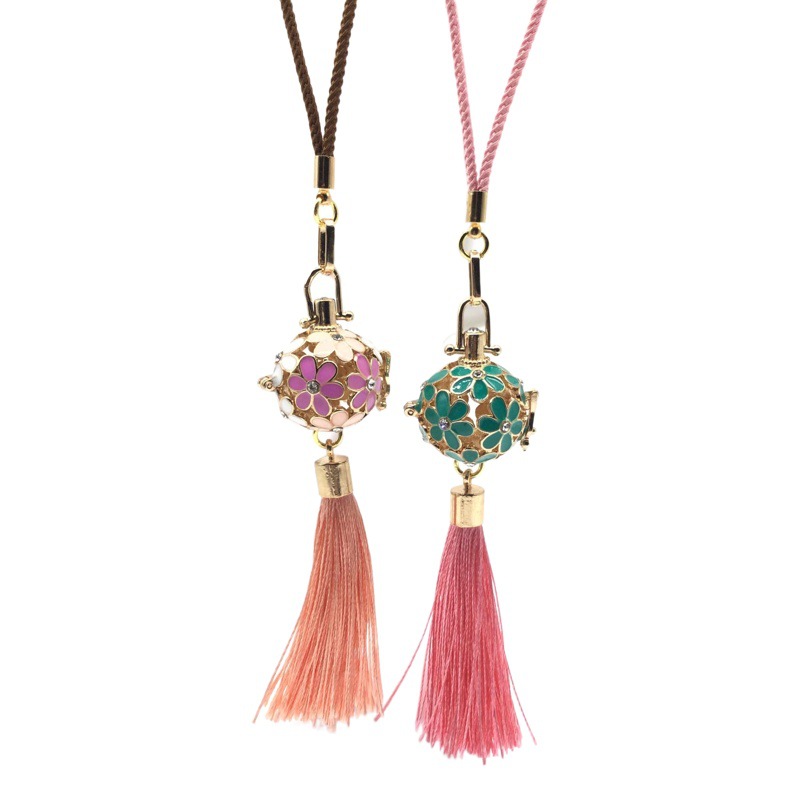 New Artistic Fresh Oil Drop Diamond Color Sachet Ball Pendant Essential Oil Aromatherapy Pendant Car Hanging Bag Hanging