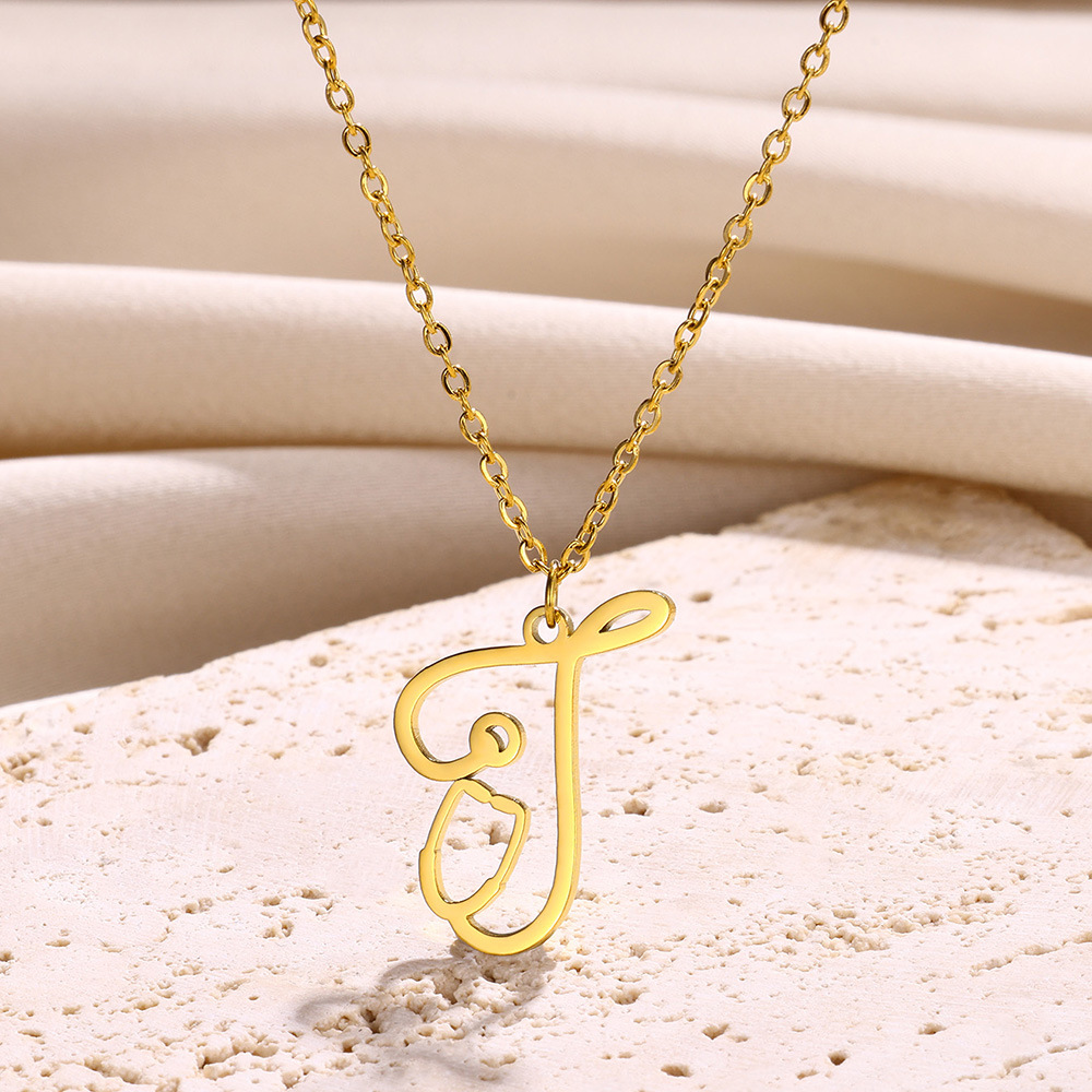 Acier Inoxydable Style Simple Lettre Placage Pendentif display picture 29