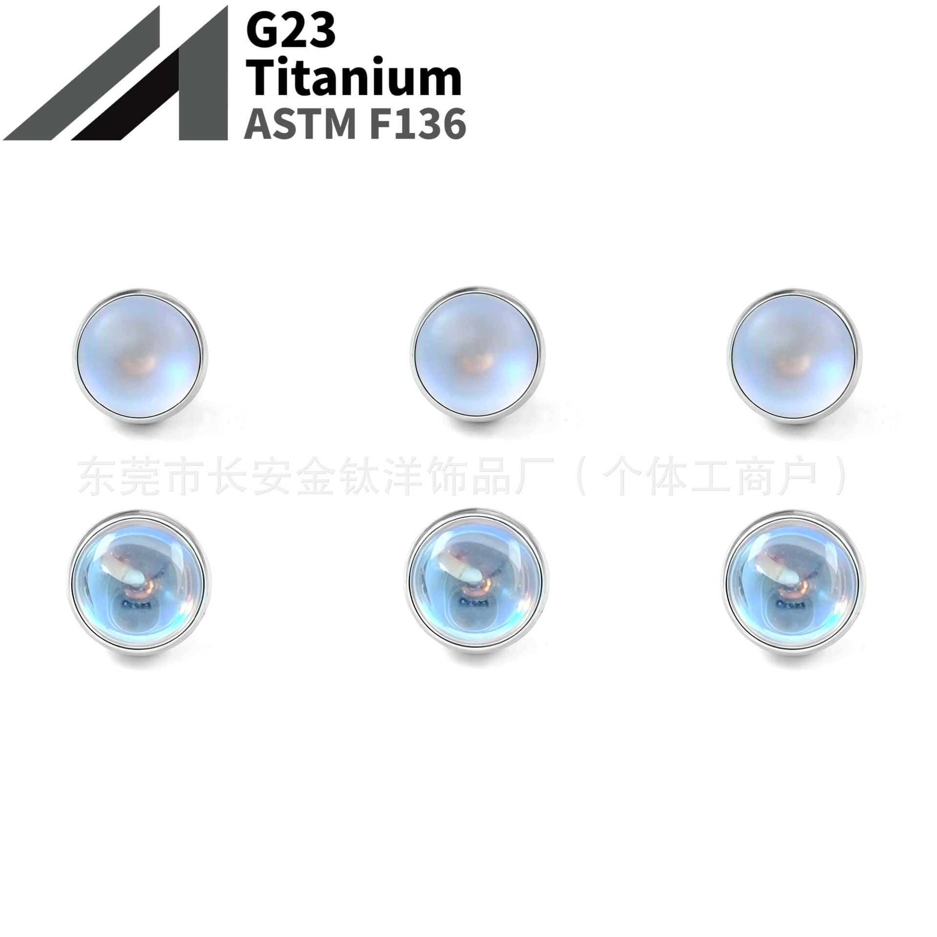 16G labret stud size and finish detail