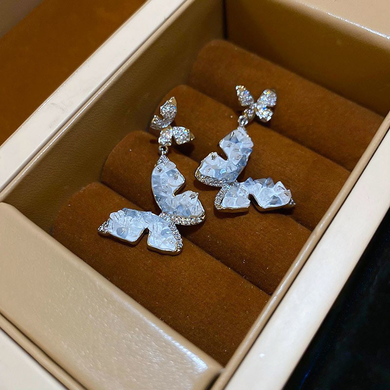 14 # Aguja de plata-Plata-Azul