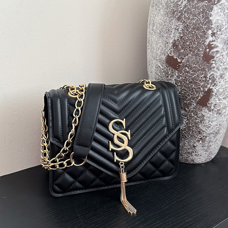 Bolso de cadena de diamantes para mujer 2024 nuevo estilo de fragancia pequeña gran capacidad neto pequeño bolso cuadrado bandolera de todo fósforo