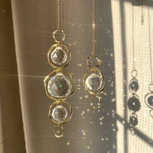 厂家原创手工太阳捕手异形水晶球欧美装饰风铃挂件家居园艺吊饰挂