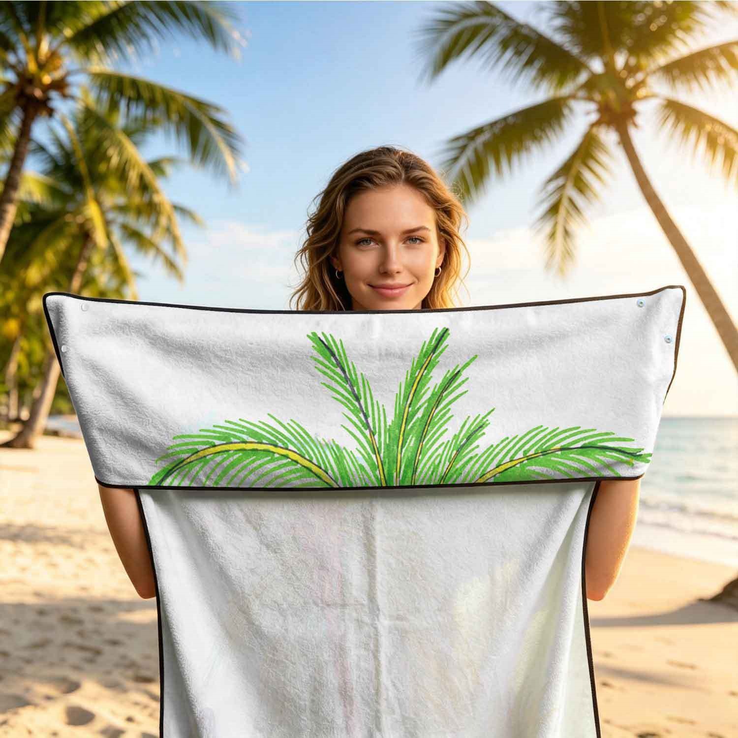 Summer bath towel and car seat cover 2-in-1, ultra-fine fiber outdoor beach and car dual-use universal seat cushion