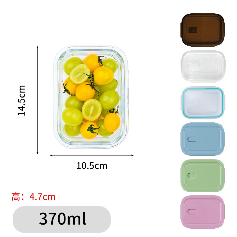 Fiambrera de vidrio, lonchera de aislamiento, caja de conservación separada, caja de bento, caja de frutas, horno microondas, estudiante de oficina, mujer