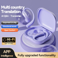 新しい AI インテリジェント翻訳 Bluetooth ヘッドセット OWS オープンイヤー型 HIFI 音質、低遅延、長いバッテリー寿命