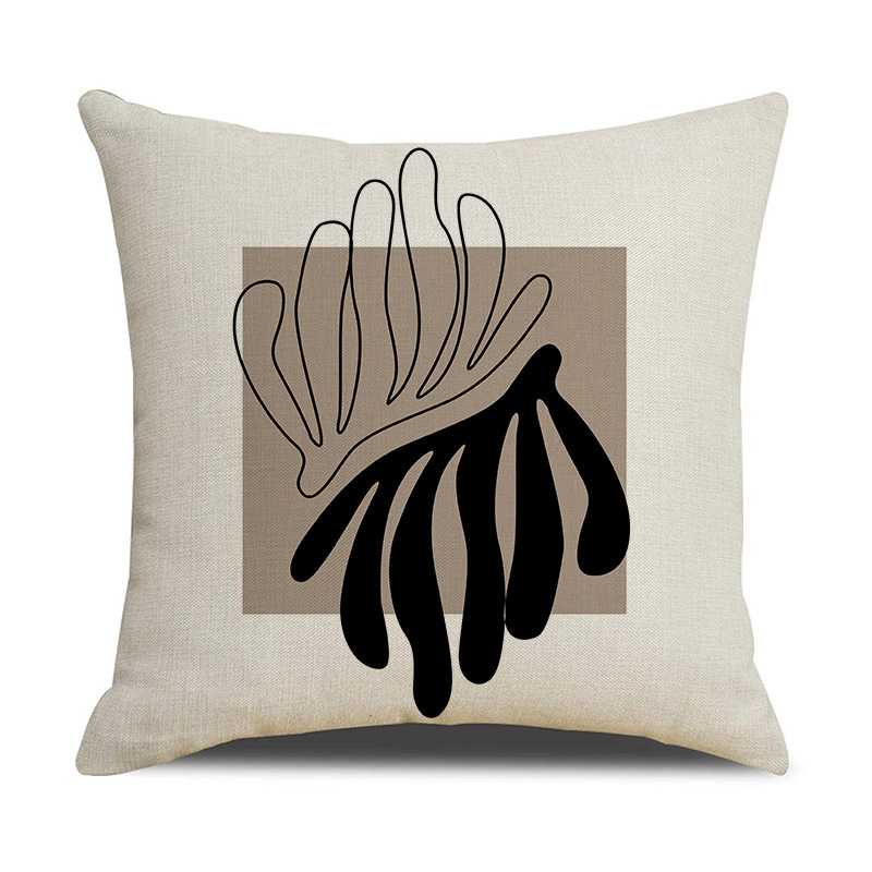 Amazon explosión almohada de impresión geométrica en blanco y negro almohada de decoración interior sofá cojín de cama almohada de cabeza image 7