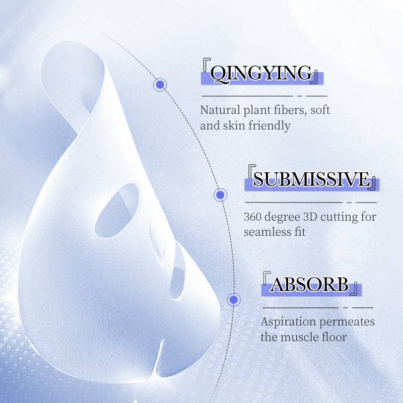 Mascarilla facial de comercio exterior con empaque en inglés completo, esencia de oligopéptidos y ácido hialurónico, mascarilla facial hidratante y nutritiva, mascarilla facial refrescante y rejuvenecedora de la piel, venta al por mayor transfronteriza.
