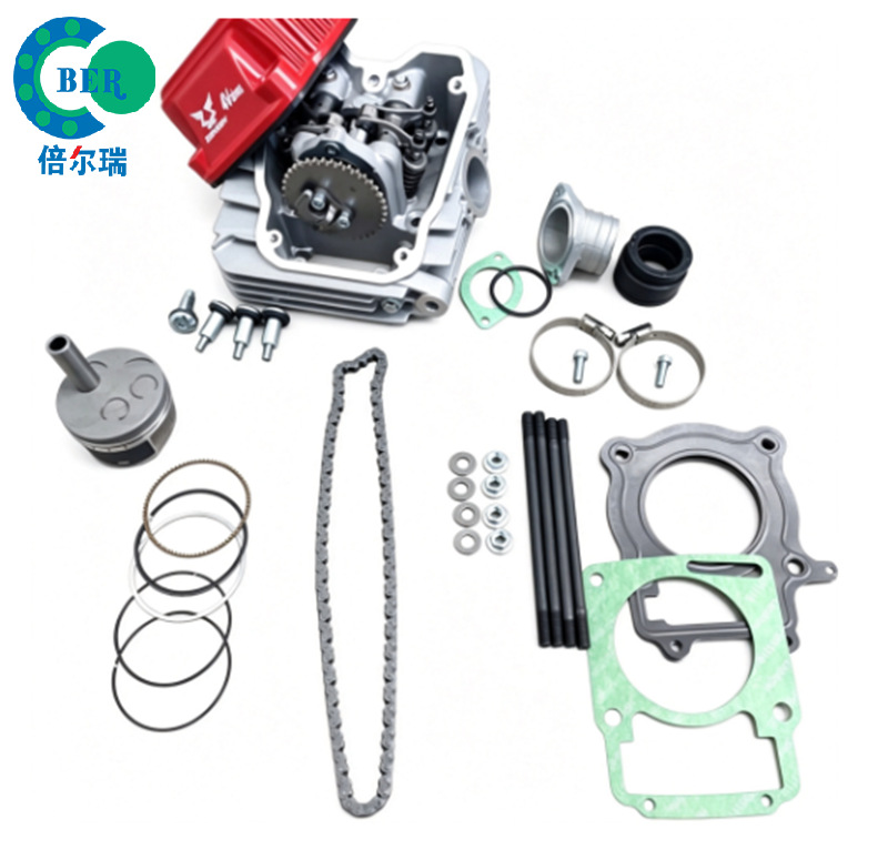 Zongshen original parts, suitable for CB250RL and CB300RL models, include a 4-valve cylinder head assembly with a balance shaft