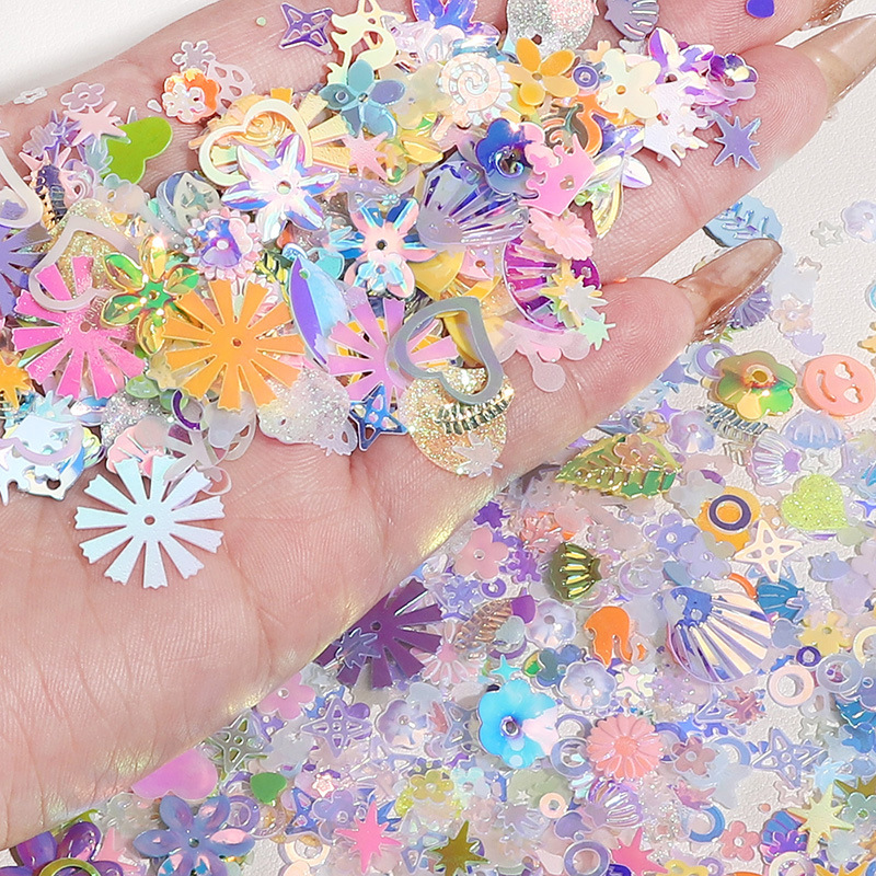 Color plateado lentejuelas nido pieza flash DIY material decorativo ropa Ropa Accesorios hecho en casa pendientes materiales accesorios image 5
