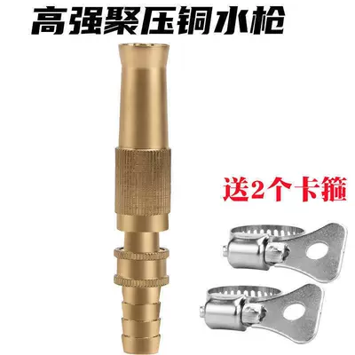 Household Car Wash High-Pressure Water High pressure car wash water gun - copper-direct-plug-poly-pressure-water-gun-2-clamps-included