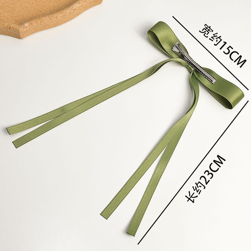 Japanese and Korean Style Ribbon Braided Hair Bow with Floating Ribbon Hair Clip for Girls, Sweet and Cute Duckbill Hairpin, Simple and Versatile, Fashionable and Trendy Hair Accessory