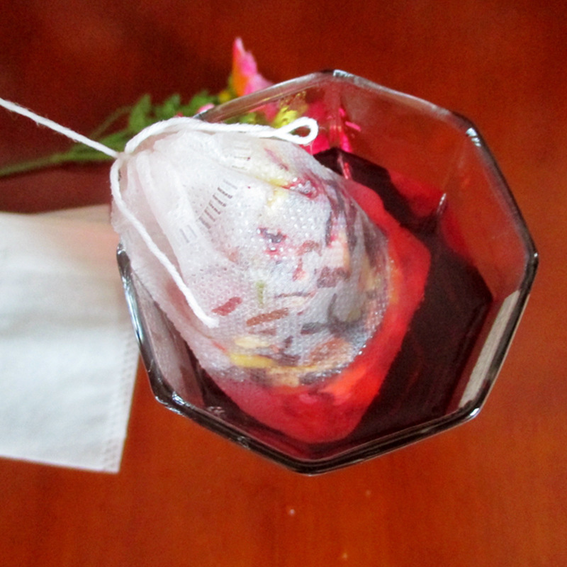 100 pieces of 8*10 inch reusable non-woven tea bag filters for decoction bags, herbal medicine bags, and straining bags for spices, disposable.