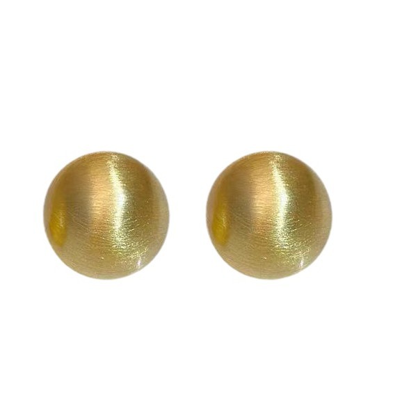Esmerilado cepillado oro frijol pendientes para las mujeres Corea del Sur todo-fósforo pendientes 2023 nueva moda de alto grado pendientes de la joyería del oído image 5