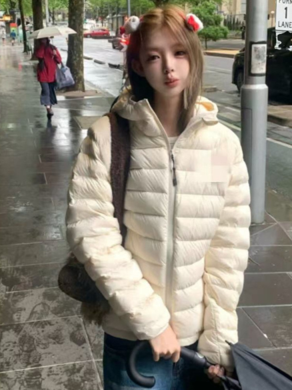 羽绒棉服女冬季2025新款轻薄连帽小棉袄韩版宽松时尚保暖棉衣外套|undefined