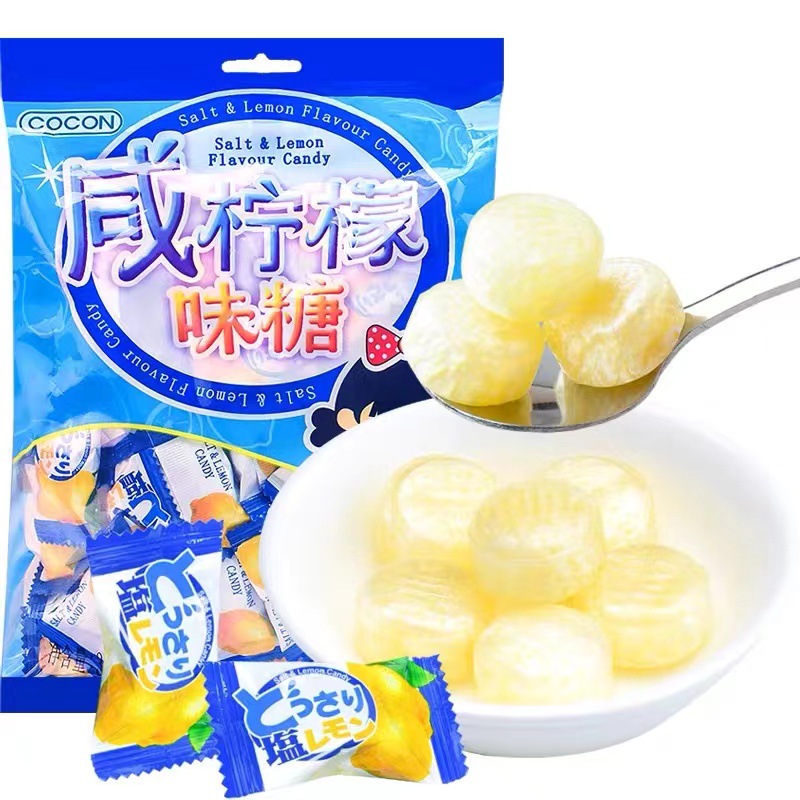 马来西亚进口cocon可康咸柠檬糖喜糖婚庆伴手礼散装水果味硬糖果