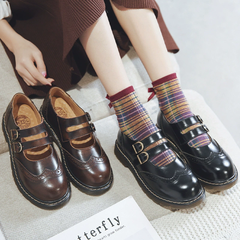 Заказать ~ MZDL Весна и лето новый стиль колледжа японская Униформа JK обувь студент Harajuku Мэри Джейн обувь женщины