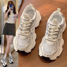 安可拉红高颜值洋气老爹鞋子女2025秋季爆火百搭休闲运动小香风超