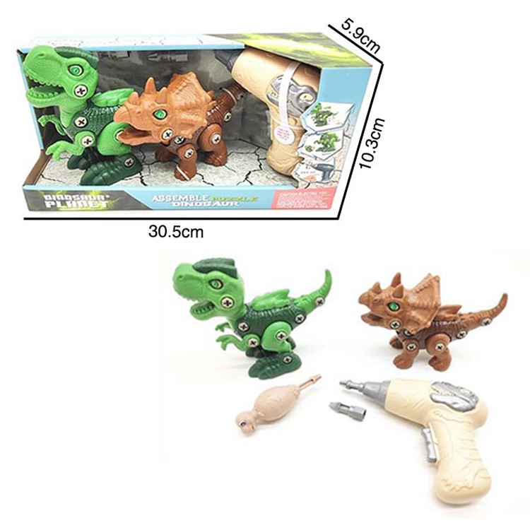HX222084-Electric DIY 분해 슬라이딩 공룡 조합-A (컬러 1)