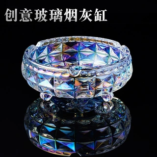 欧式水晶玻璃烟灰缸家用创意时尚客厅客房办公室烟缸三足烟盅代发