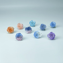 教师节迷你小玫瑰香皂花头肥皂花玻璃罩永生花diy手工花束